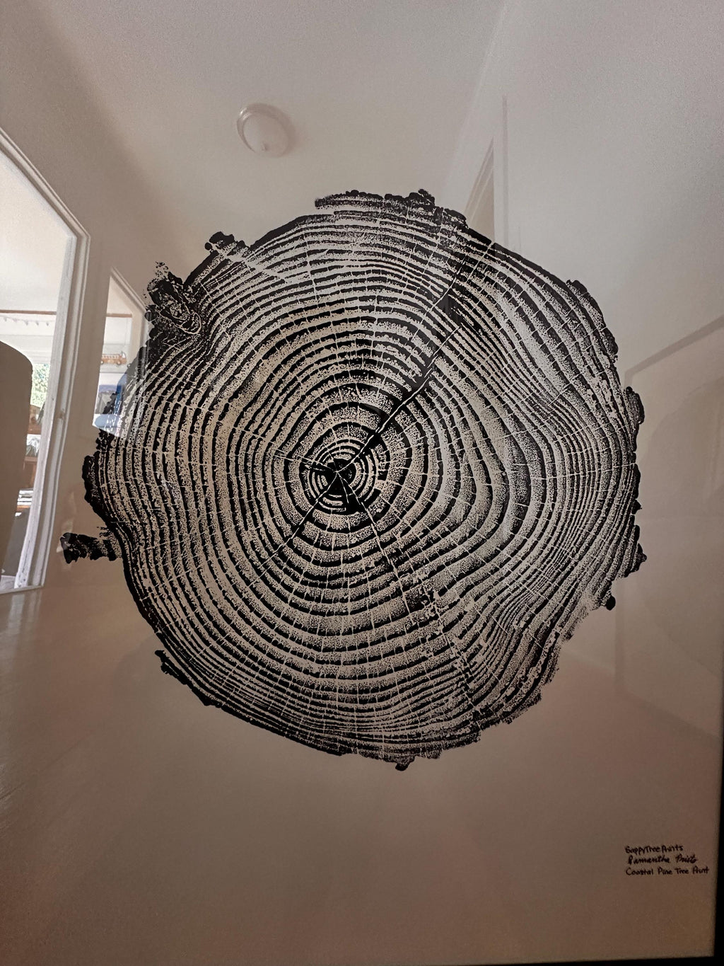 Handmade Coastal Pine Tree Print 18x24