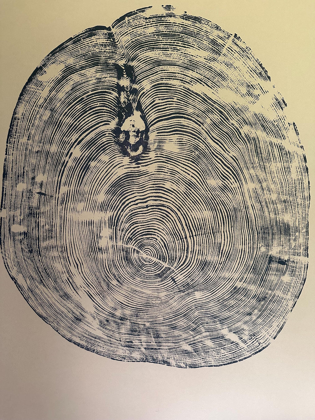 Handmade Big Redwood Tree Print 32x40 Brown