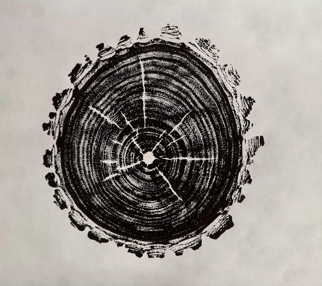 Handmade Black Maple Tree Print 9x12
