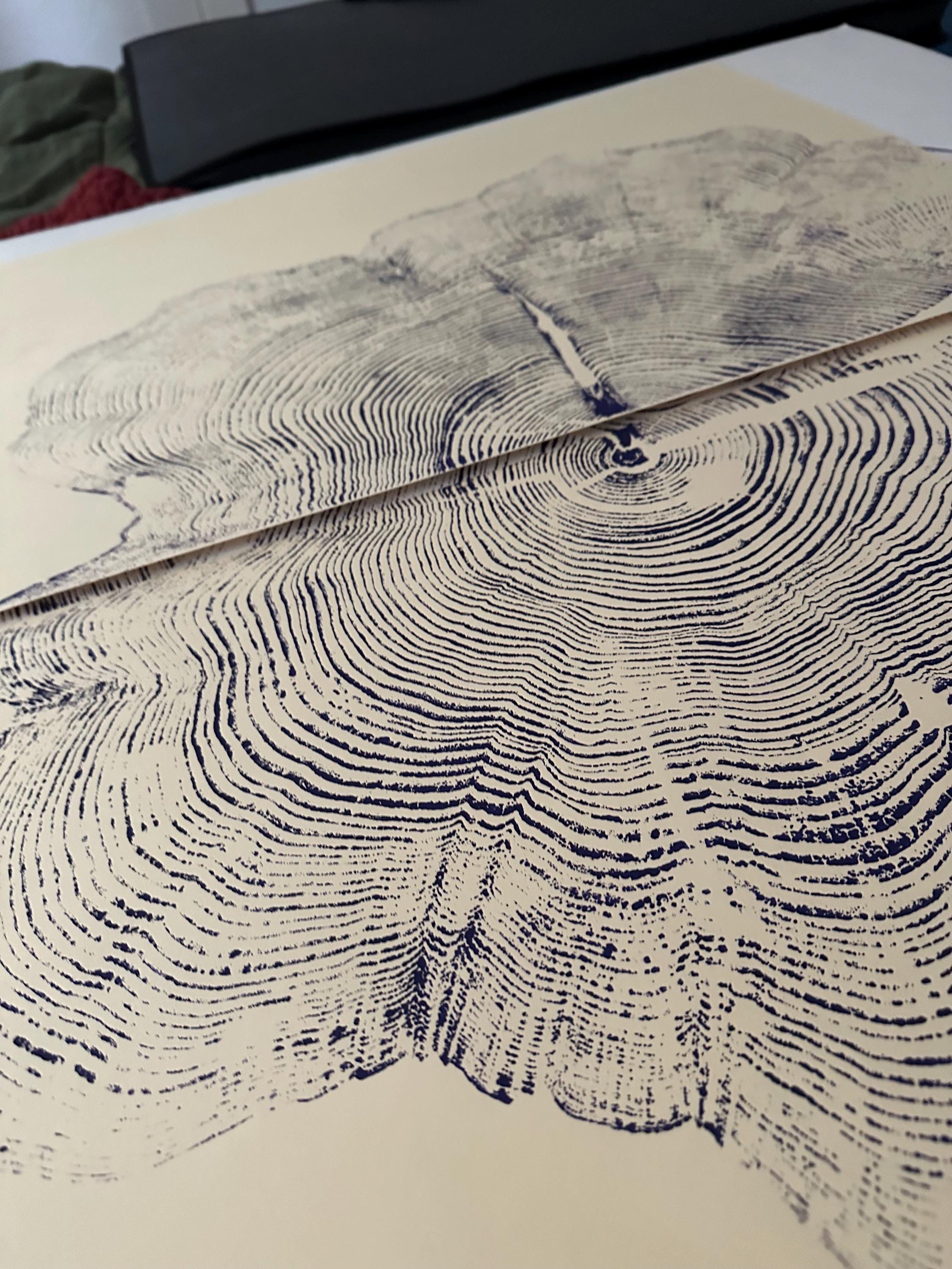 Handmade Big Red Cedar Tree Print 2-18x24s Purple