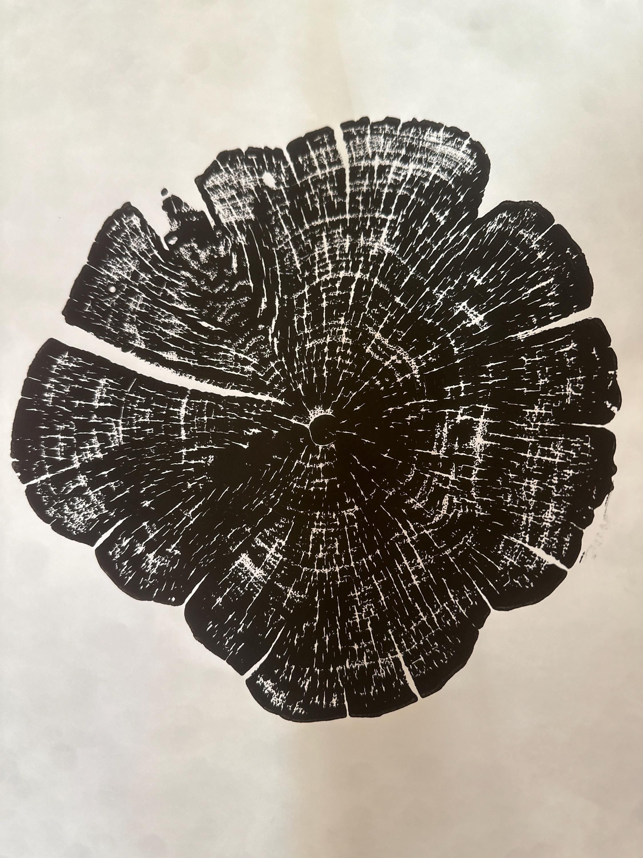 Handmade Red Cedar Tree Print 12x18