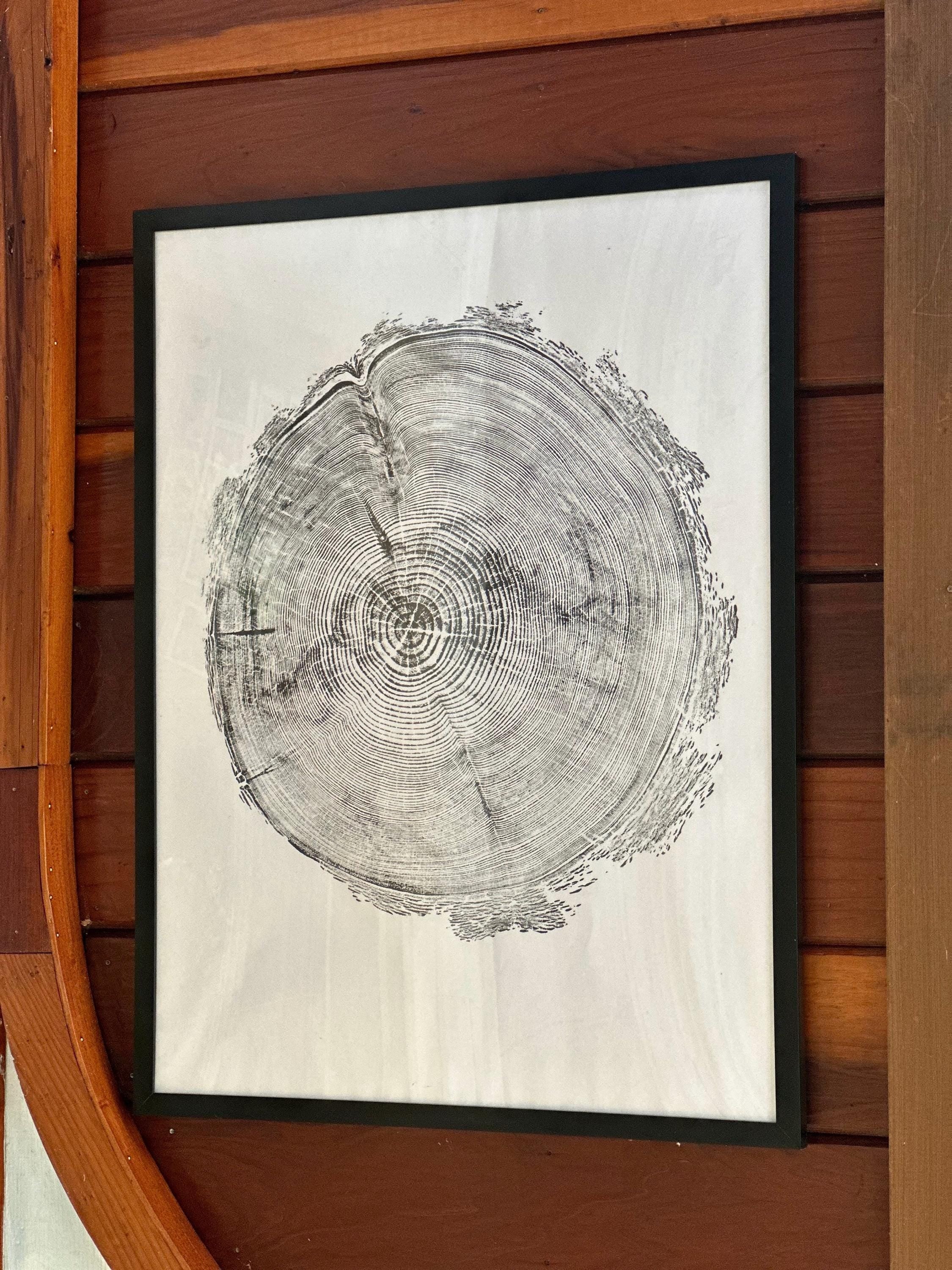 Handmade Redwood Tree Print 18x24
