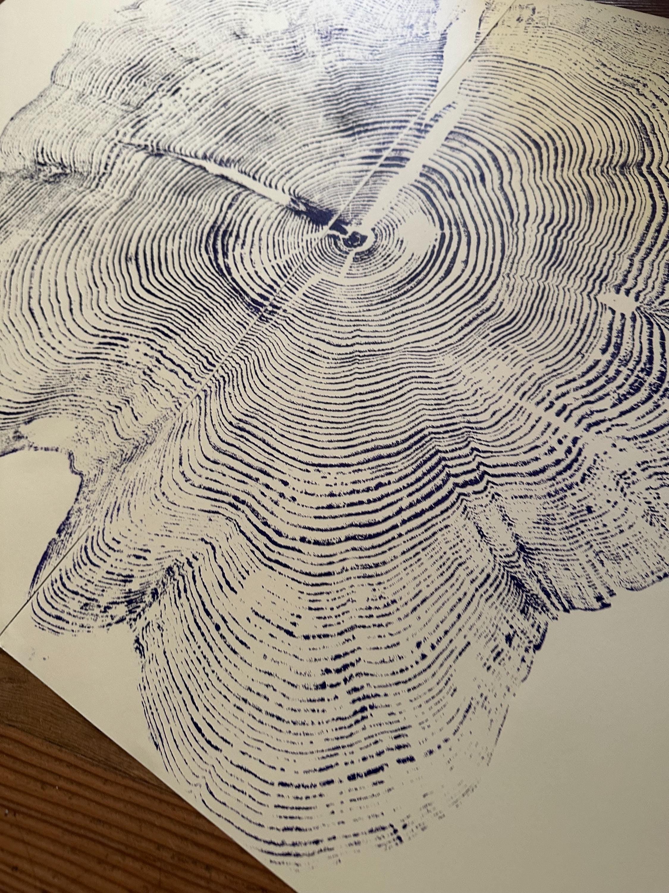 Handmade Big Red Cedar Tree Print 2-18x24s Purple