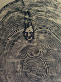 Handmade Big Redwood Tree Print 32x40 Brown