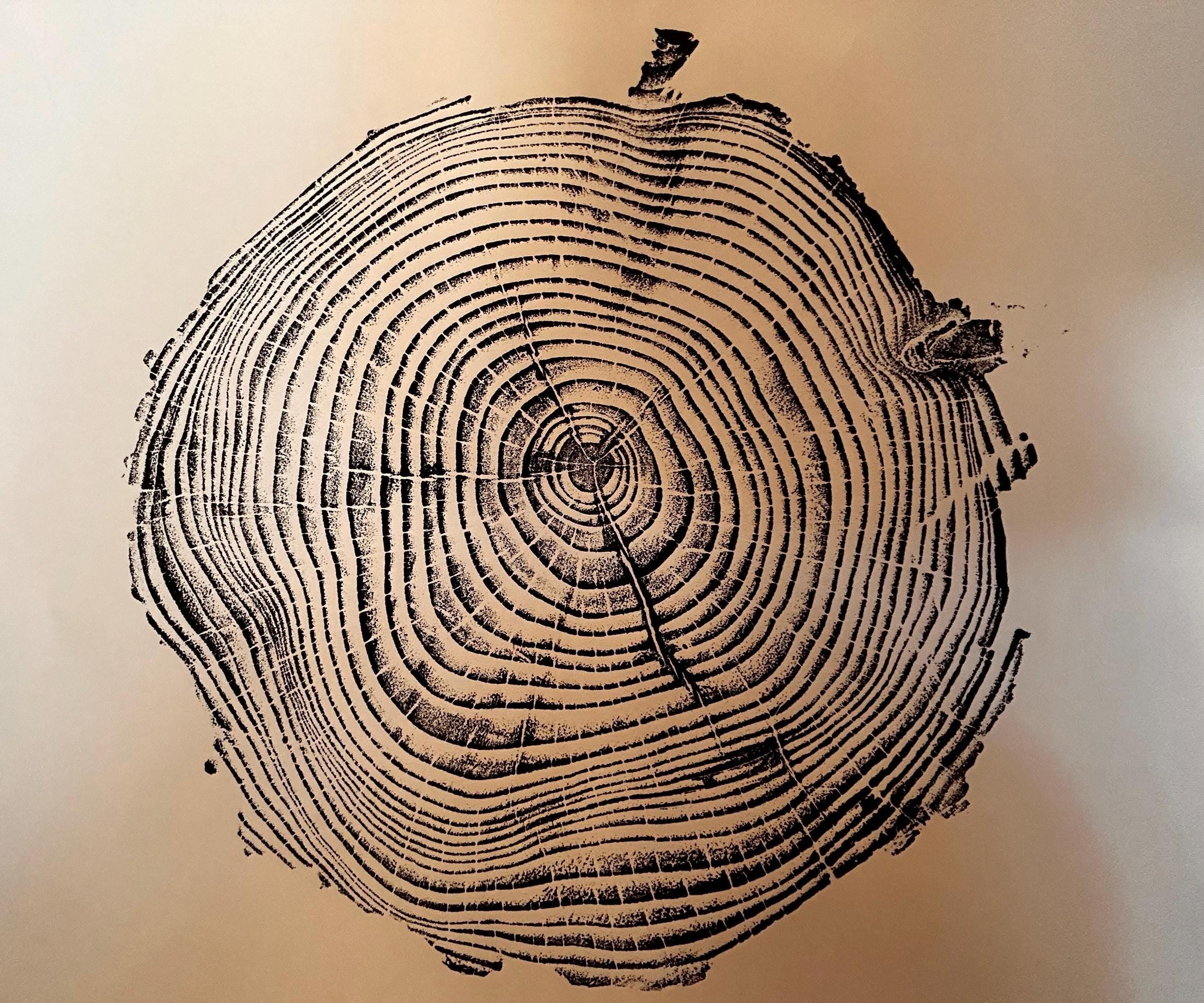 Handmade Coastal Pine Tree Print 18x24