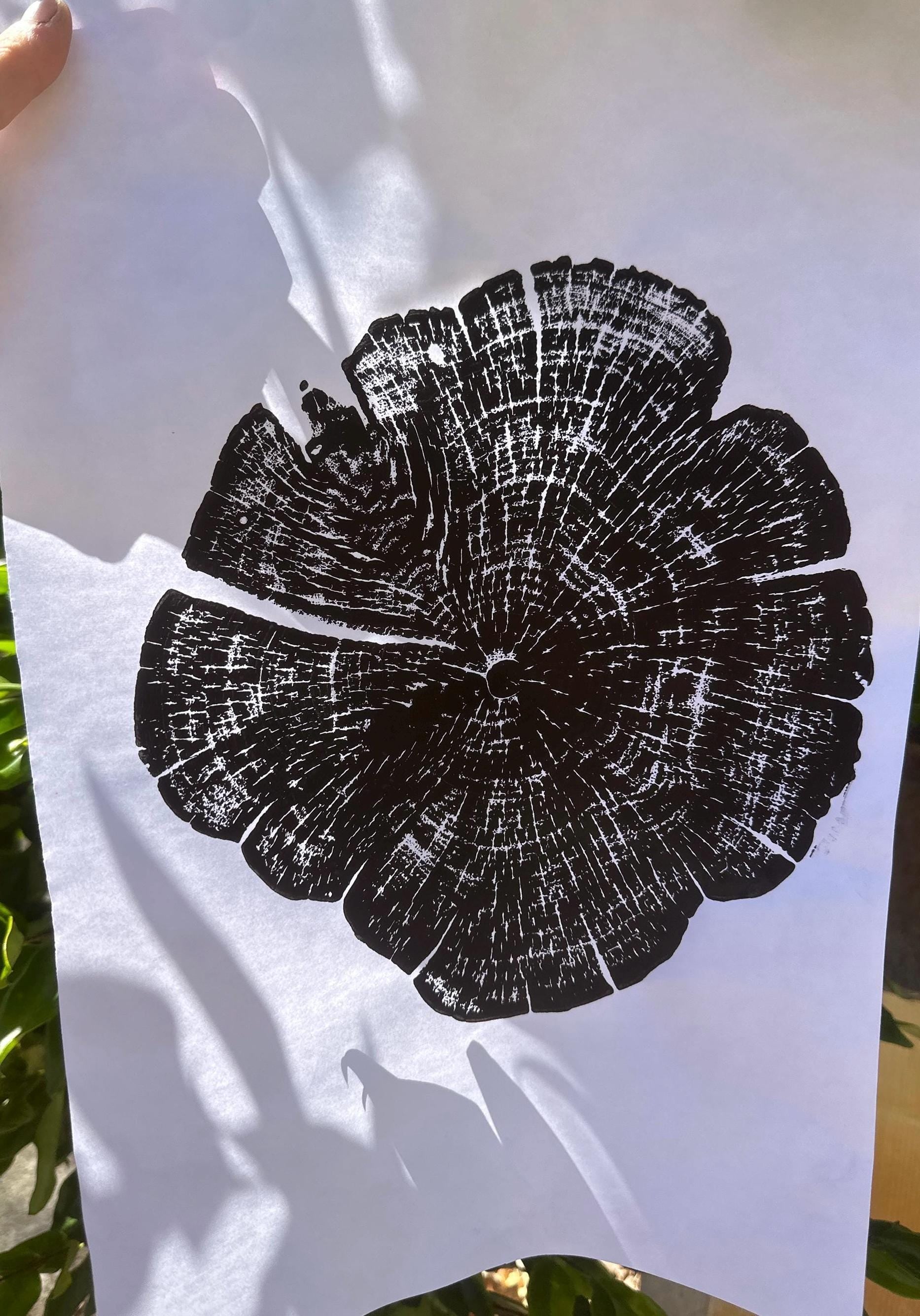 Handmade Red Cedar Tree Print 12x18