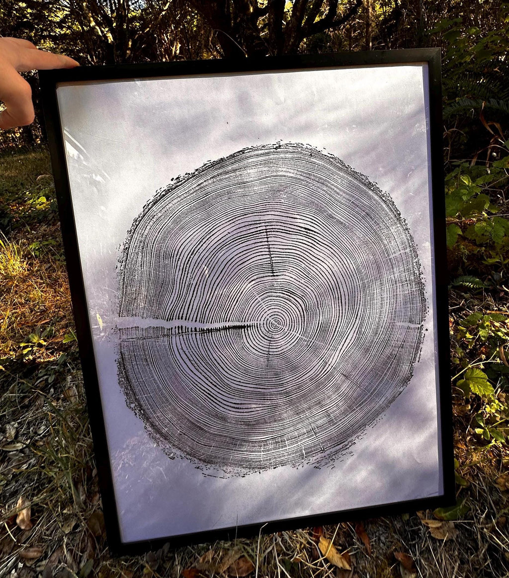 Handmade Redwood Tree Print 18x24