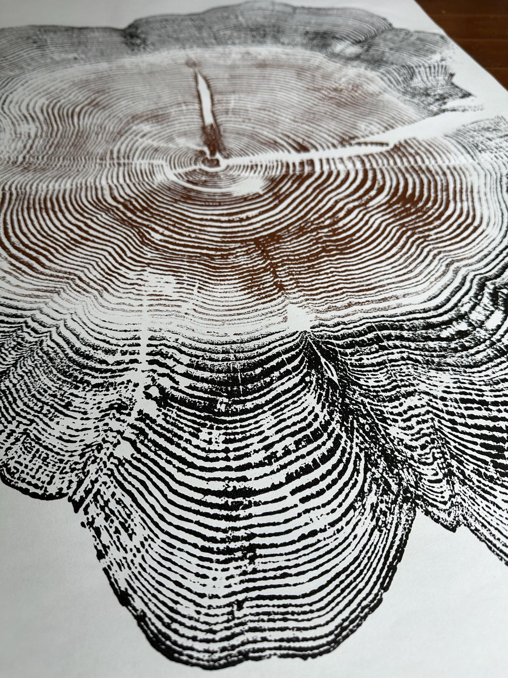 Handmade Big Red Cedar Tree Print 2-18x24s Reds