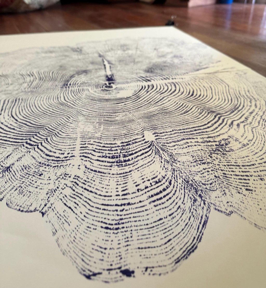 Handmade Big Red Cedar Tree Print 2-18x24s Purple