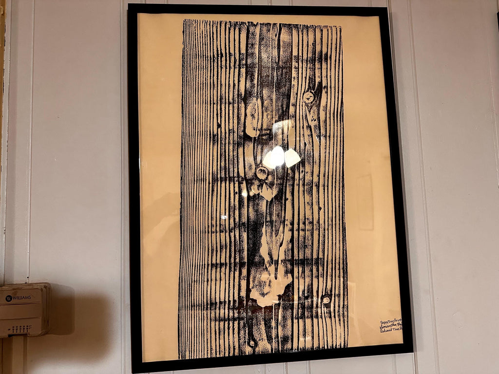 Handmade Redwood Relief Print, 18x24 (with grain)