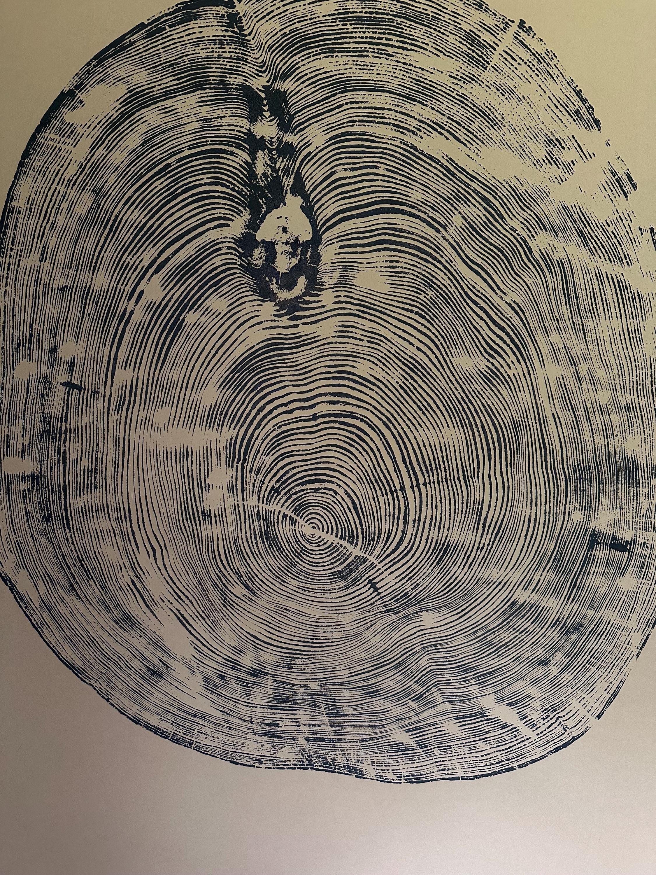 Handmade Big Redwood Tree Print 32x40 Brown