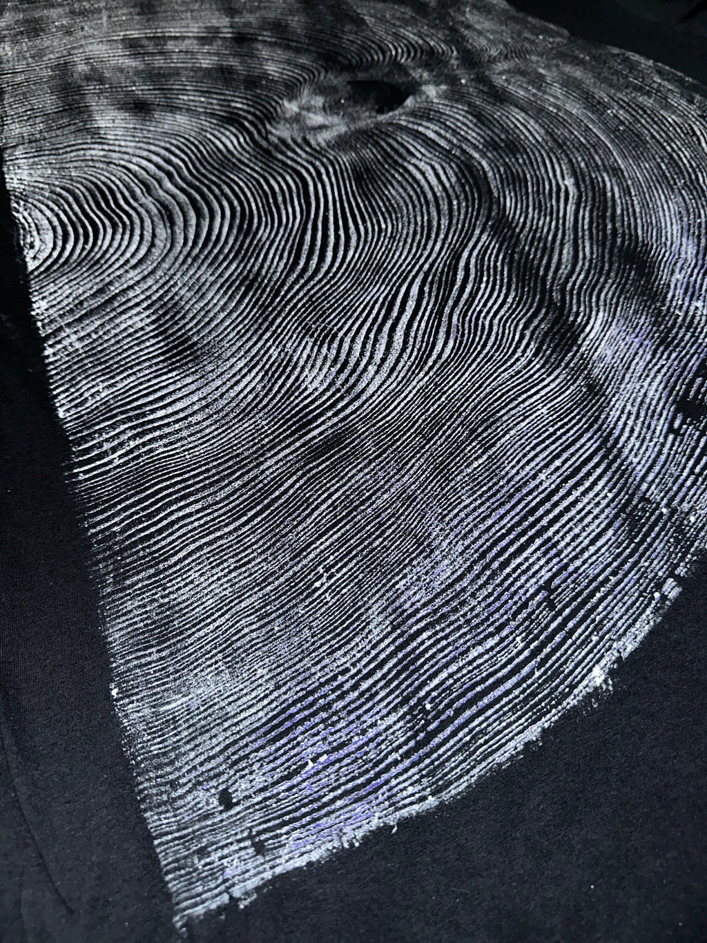 Coastal Redwood T-Shirt Hand-pressed, Tree Ring Art, Black-2X