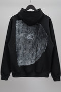 Coastal Redwood Hoodie Hand-pressed, Tree Ring Art, Black-2XL