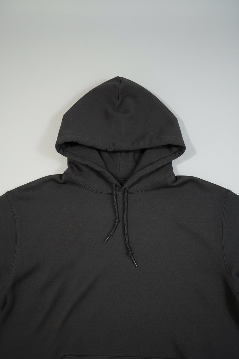 Coastal Redwood Hoodie Hand-pressed, Tree Ring Art, Black-2XL