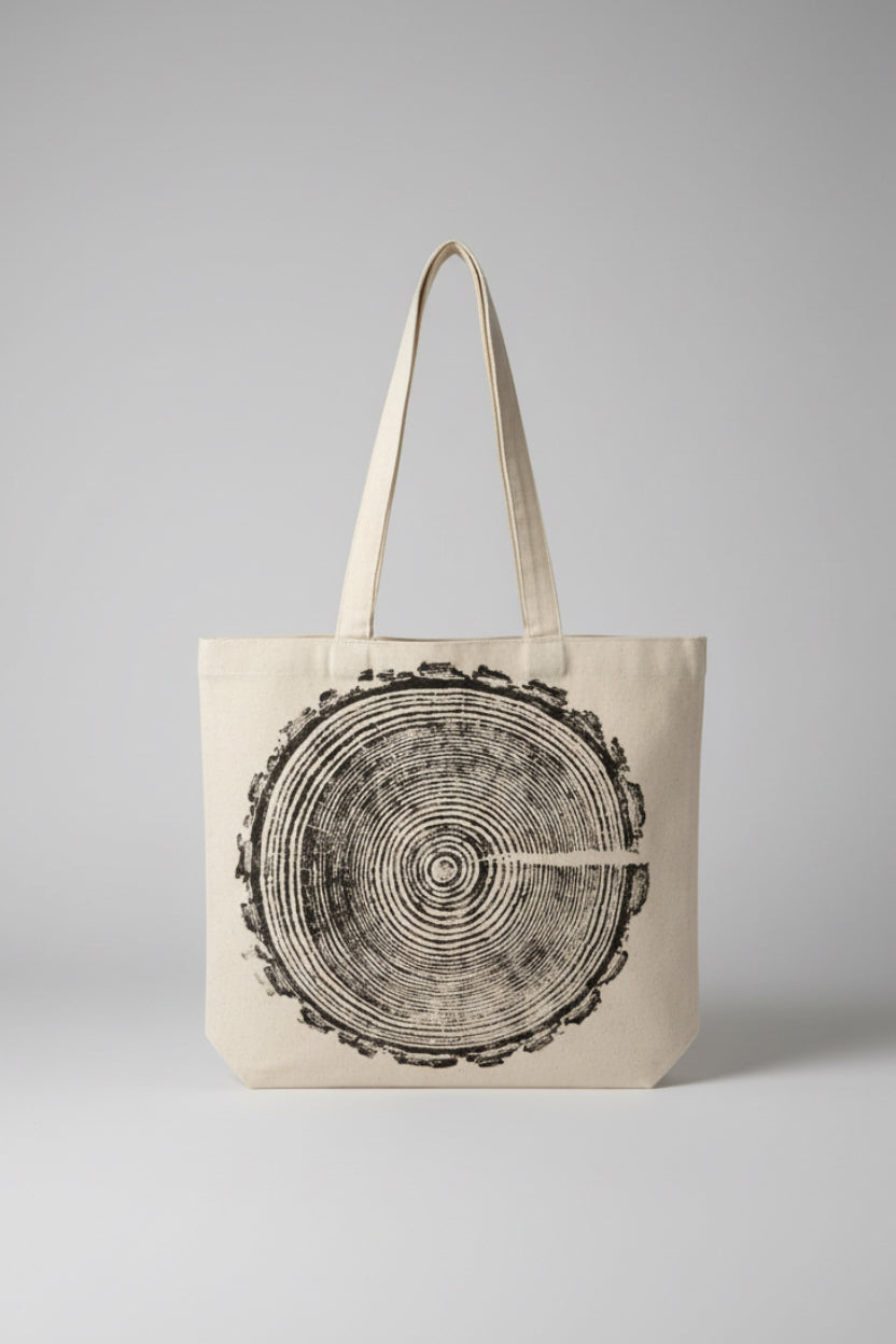 Doug Fir Tote Bag, Tree Rings