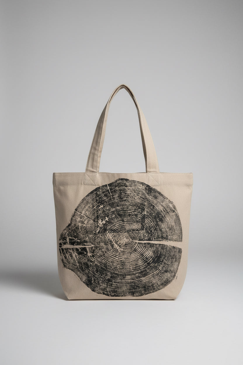 Red Cedar Tote Bag, Tree Rings