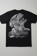 Olive Wood T-shirt Hand-pressed, Tree Ring Art, Black-Small