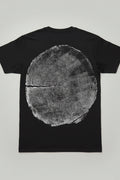 Coastal Redwood T-shirt Hand-pressed, Tree Ring Art, Black-Small