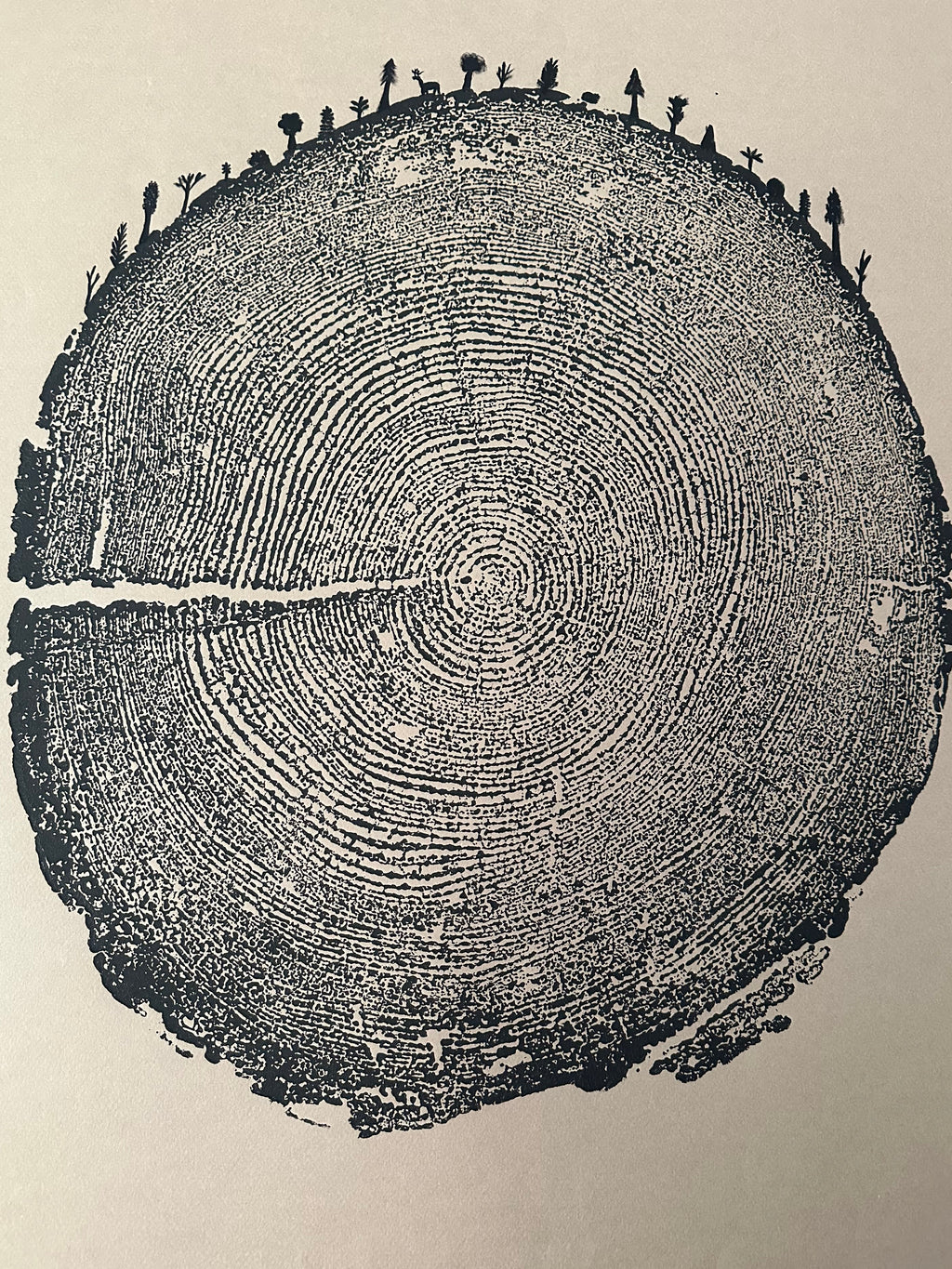 Redwood Tree Print, Forest Themed, Tree Ring Art