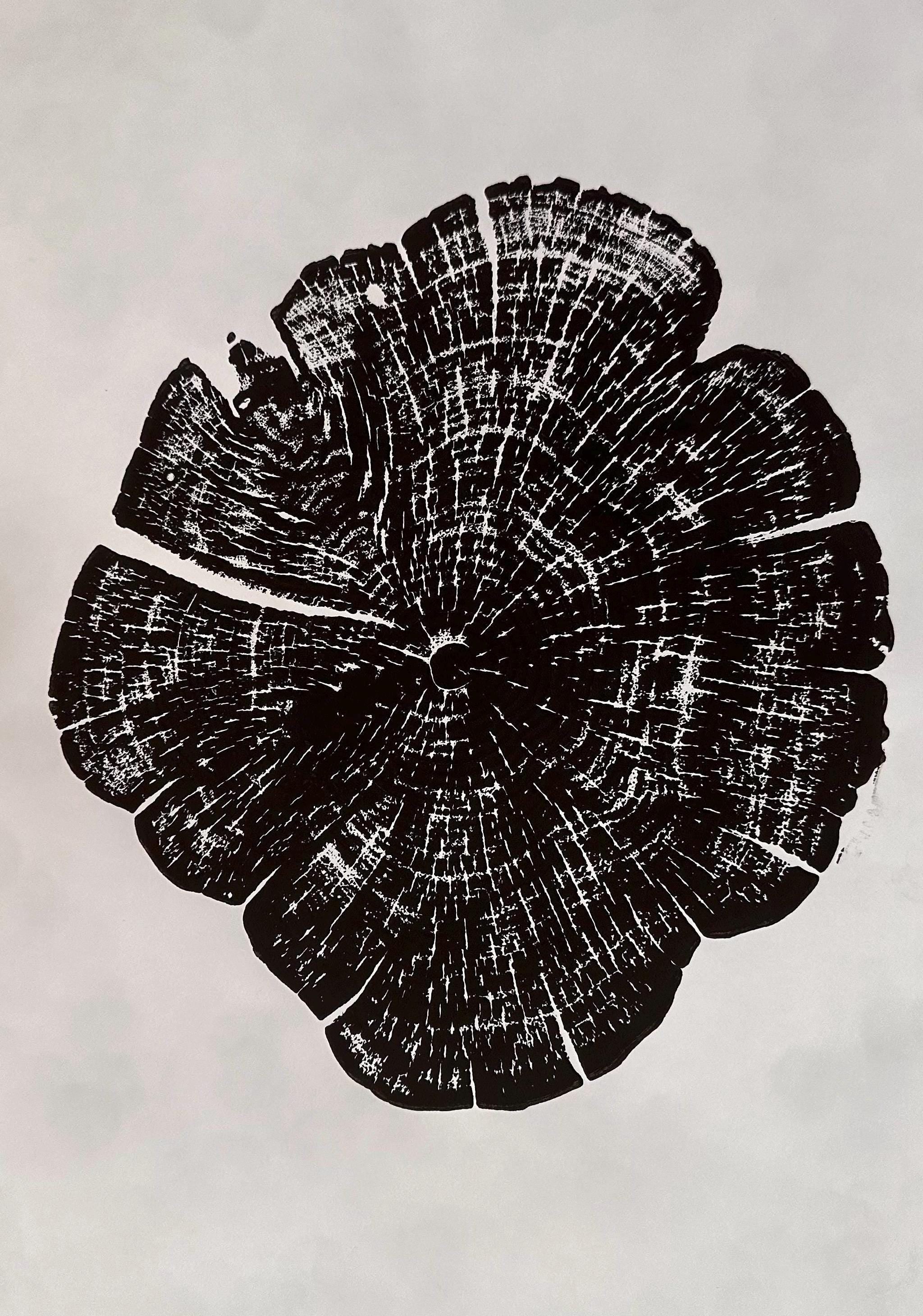 Handmade Red Cedar Tree Print 12x18
