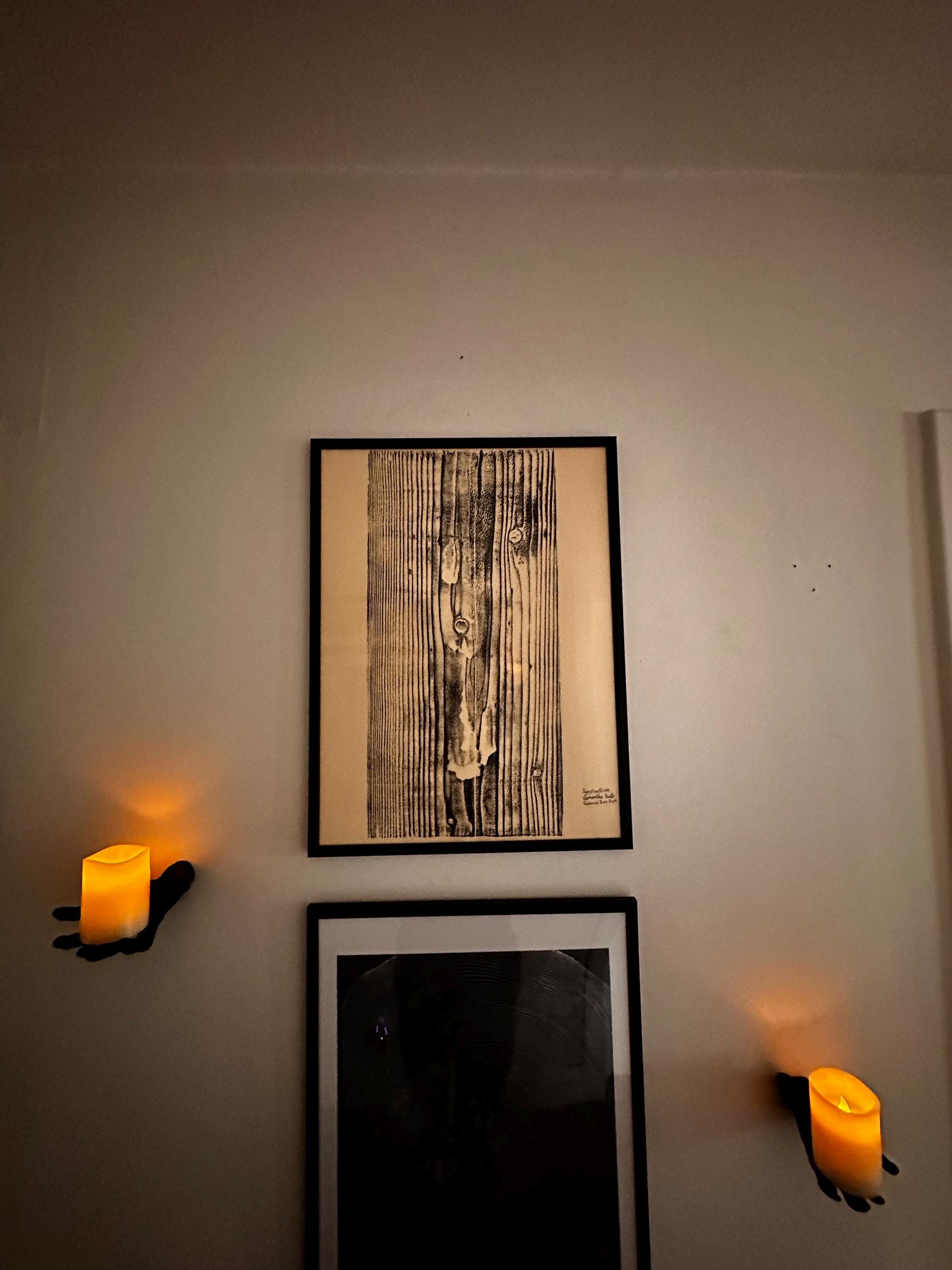Handmade Redwood Relief Print, 18x24 (with grain)
