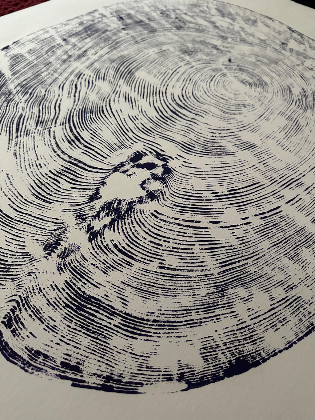Handmade Big Redwood Tree Print 32x40 Purple