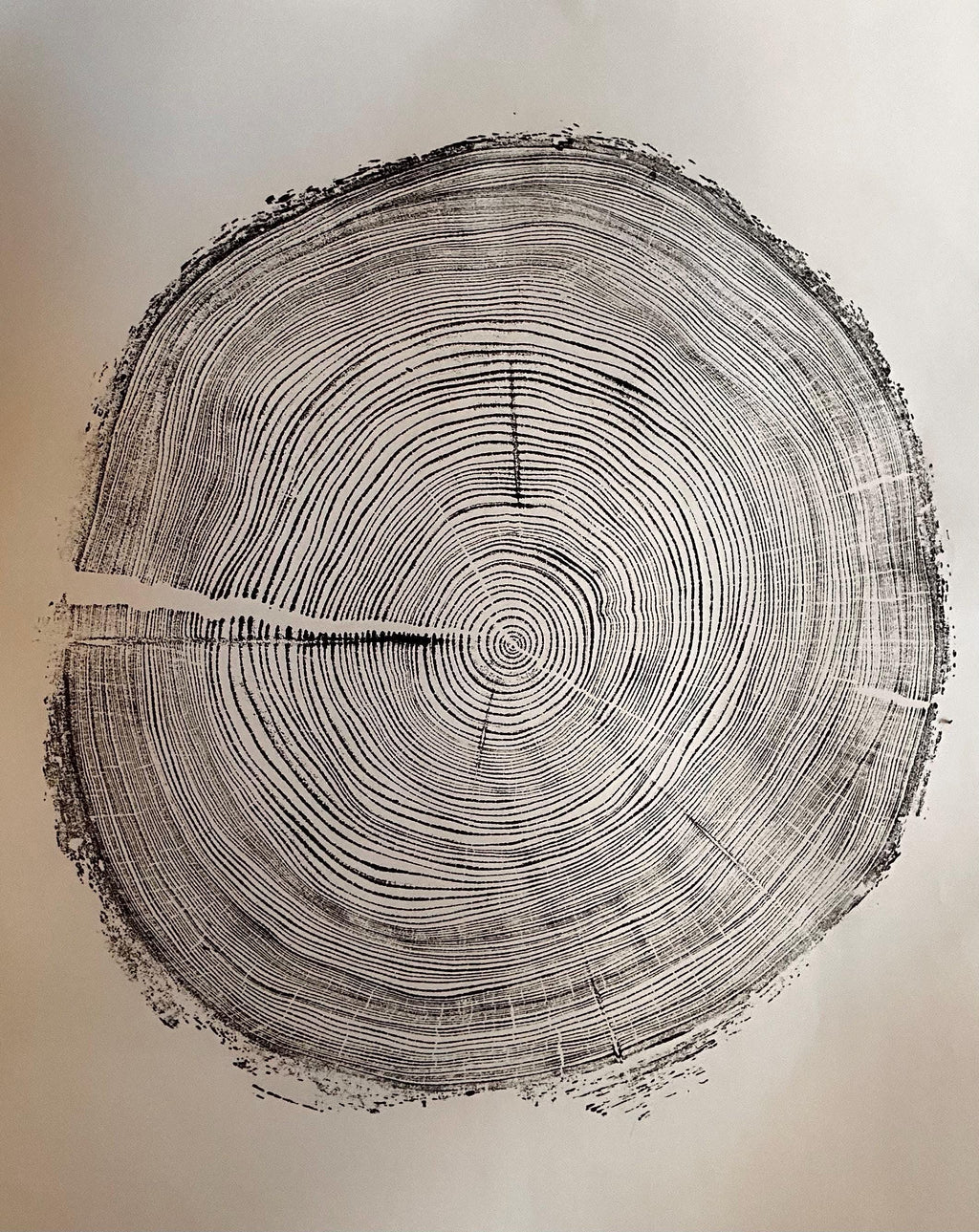 Handmade Redwood Tree Print 18x24