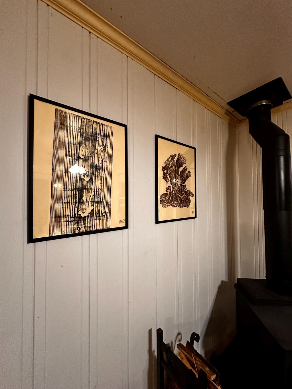 Handmade Redwood Relief Print, 18x24 (with grain)