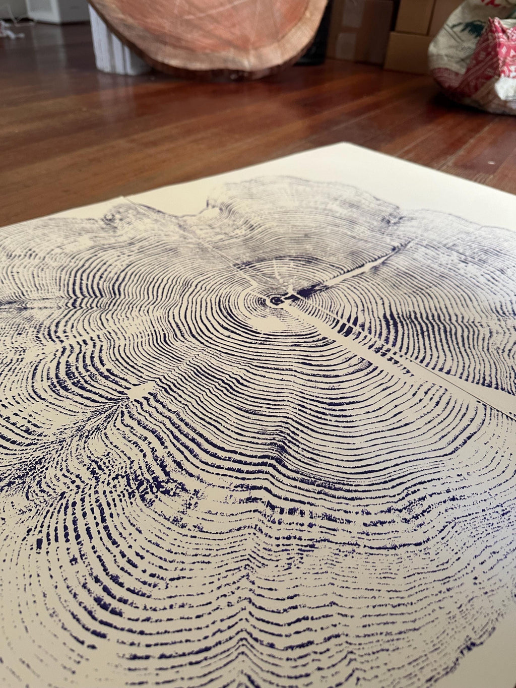 Handmade Big Red Cedar Tree Print 2-18x24s Purple