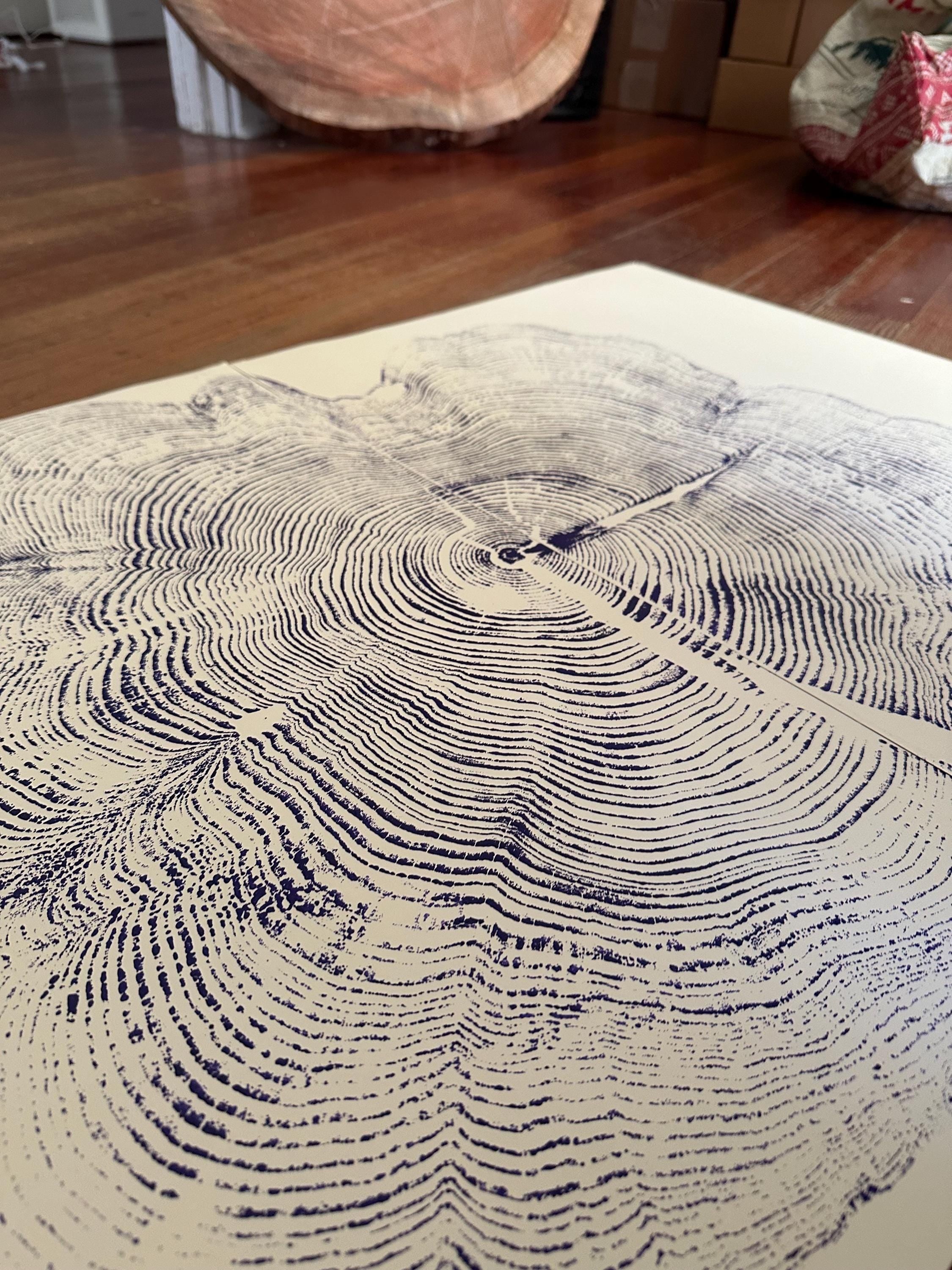 Handmade Big Red Cedar Tree Print 2-18x24s Purple