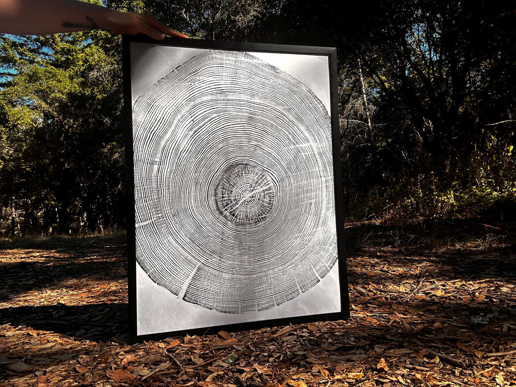 Handmade Ponderosa Pine Tree Print 18x24