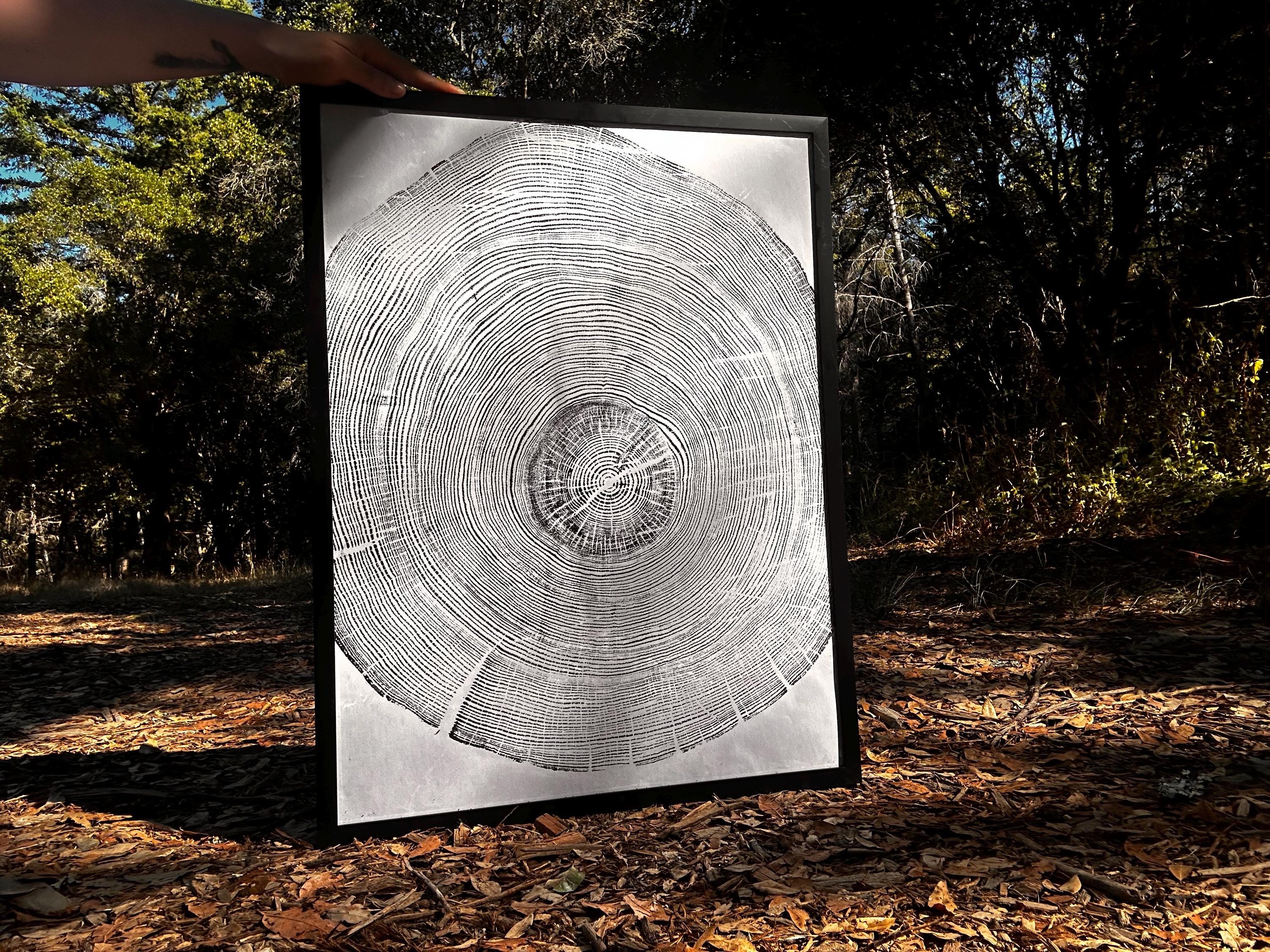 Handmade Ponderosa Pine Tree Print 18x24