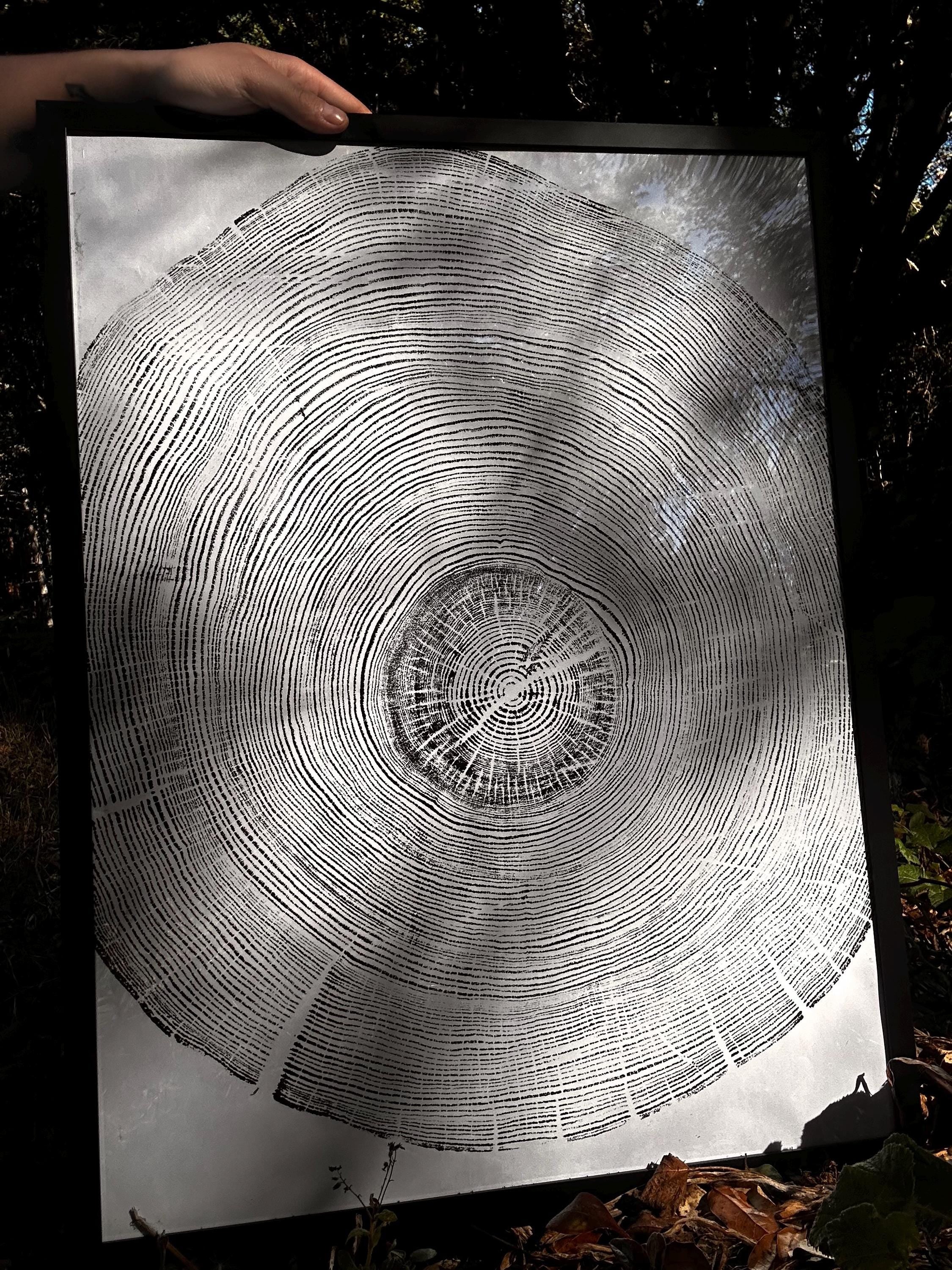 Handmade Ponderosa Pine Tree Print 18x24