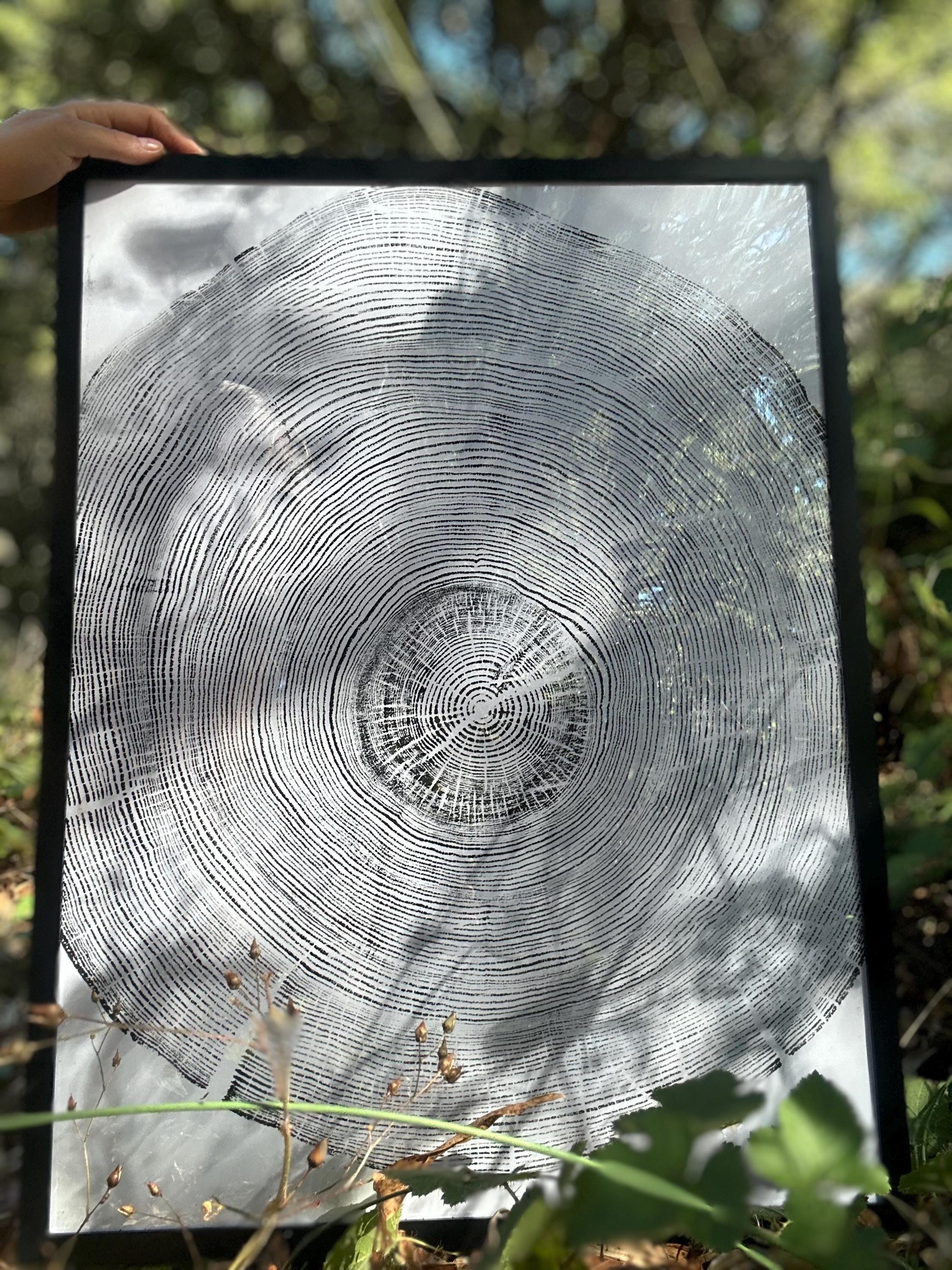 Handmade Ponderosa Pine Tree Print 18x24