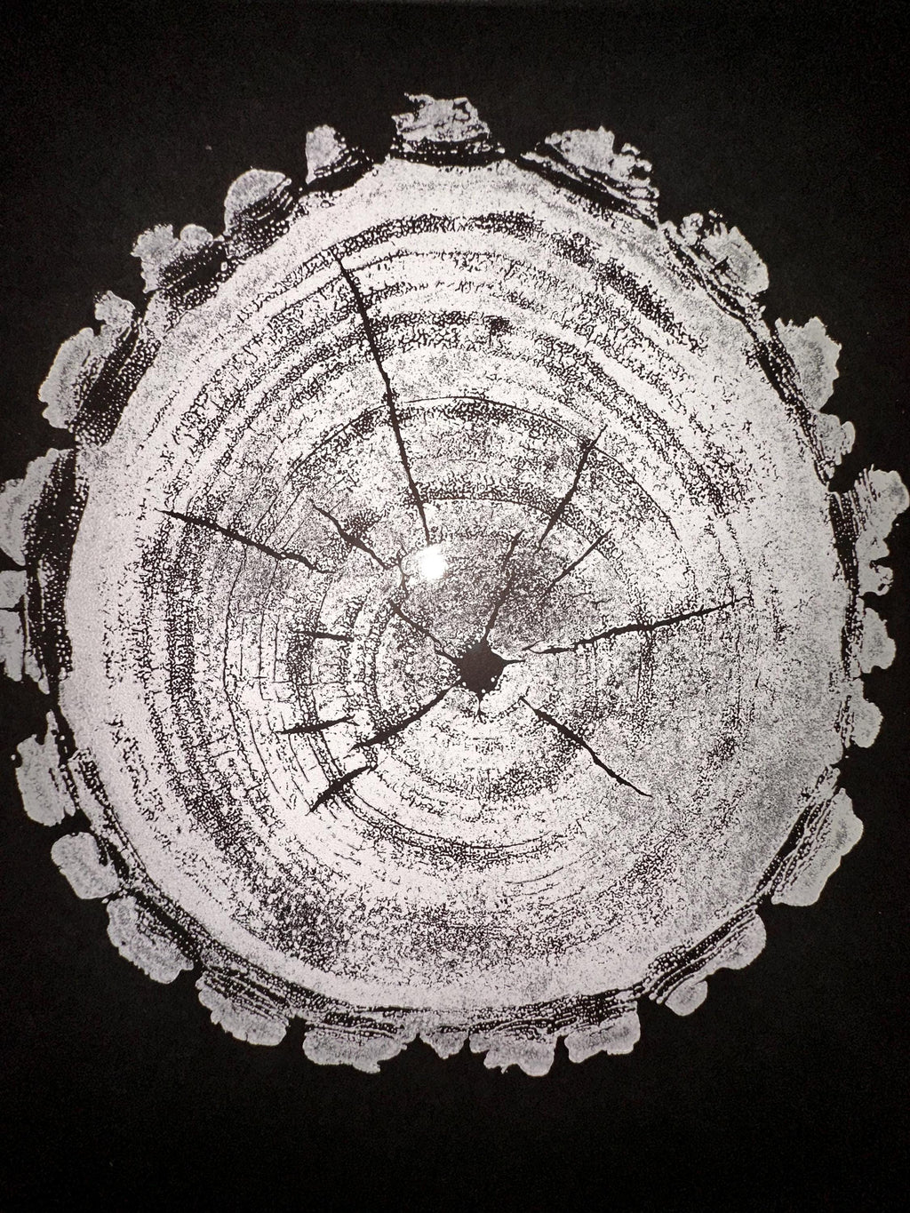 Handmade Black Maple Tree Print 9x12