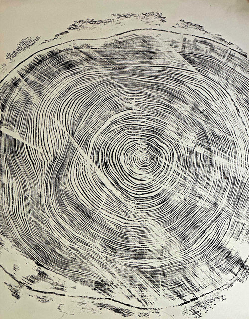 Handmade Big Redwood Tree Print! 28x22