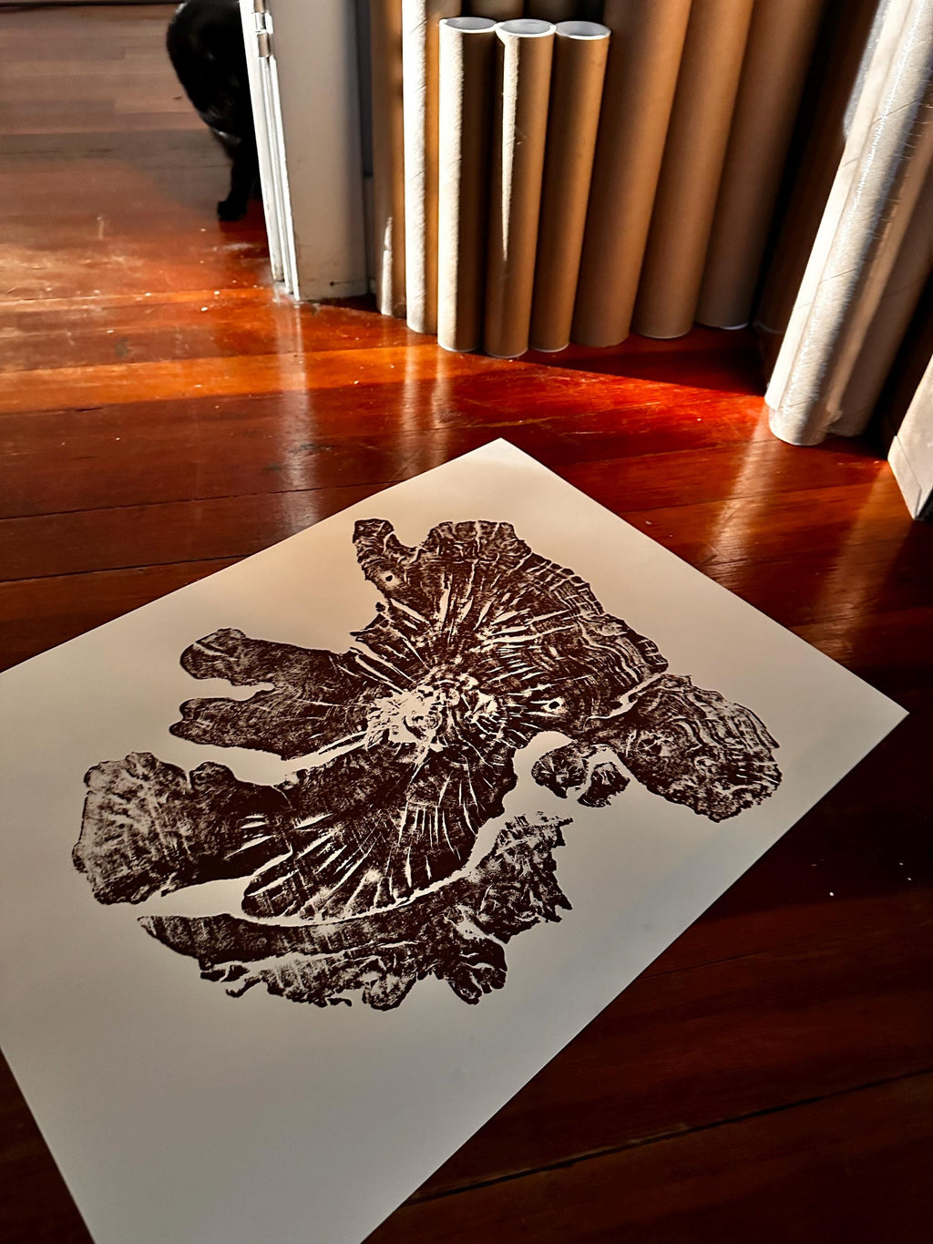 Handmade Olive Wood Tree Print 18x24