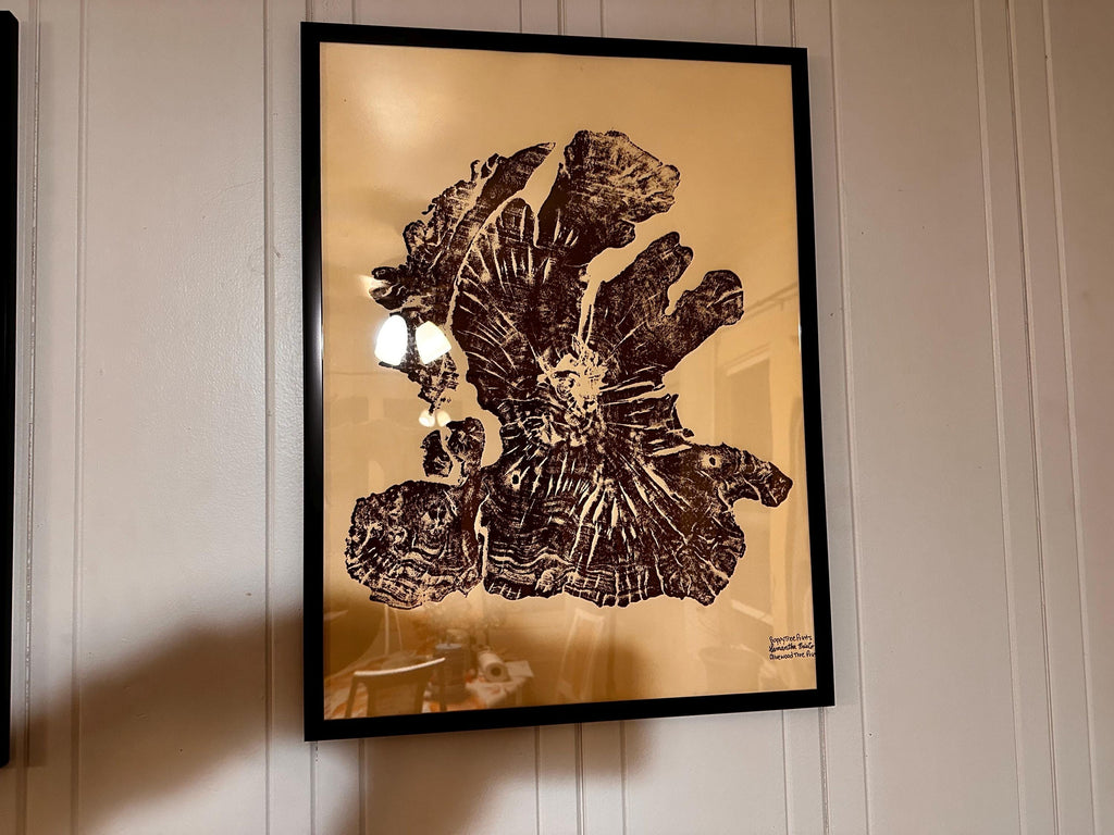Handmade Olive Wood Tree Print 18x24