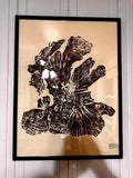 Handmade Olive Wood Tree Print 18x24