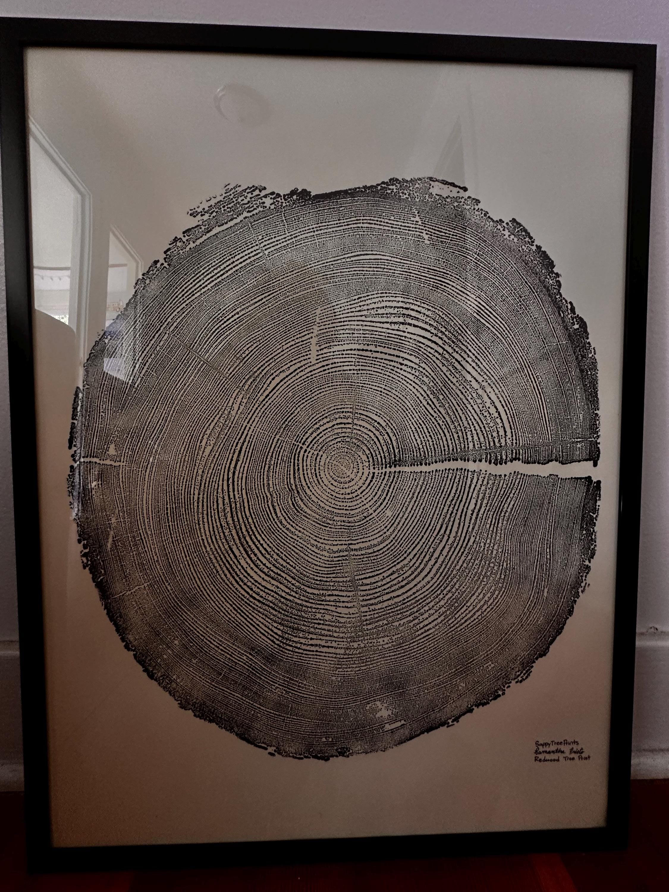 Handmade Redwood Tree Print, 18x24
