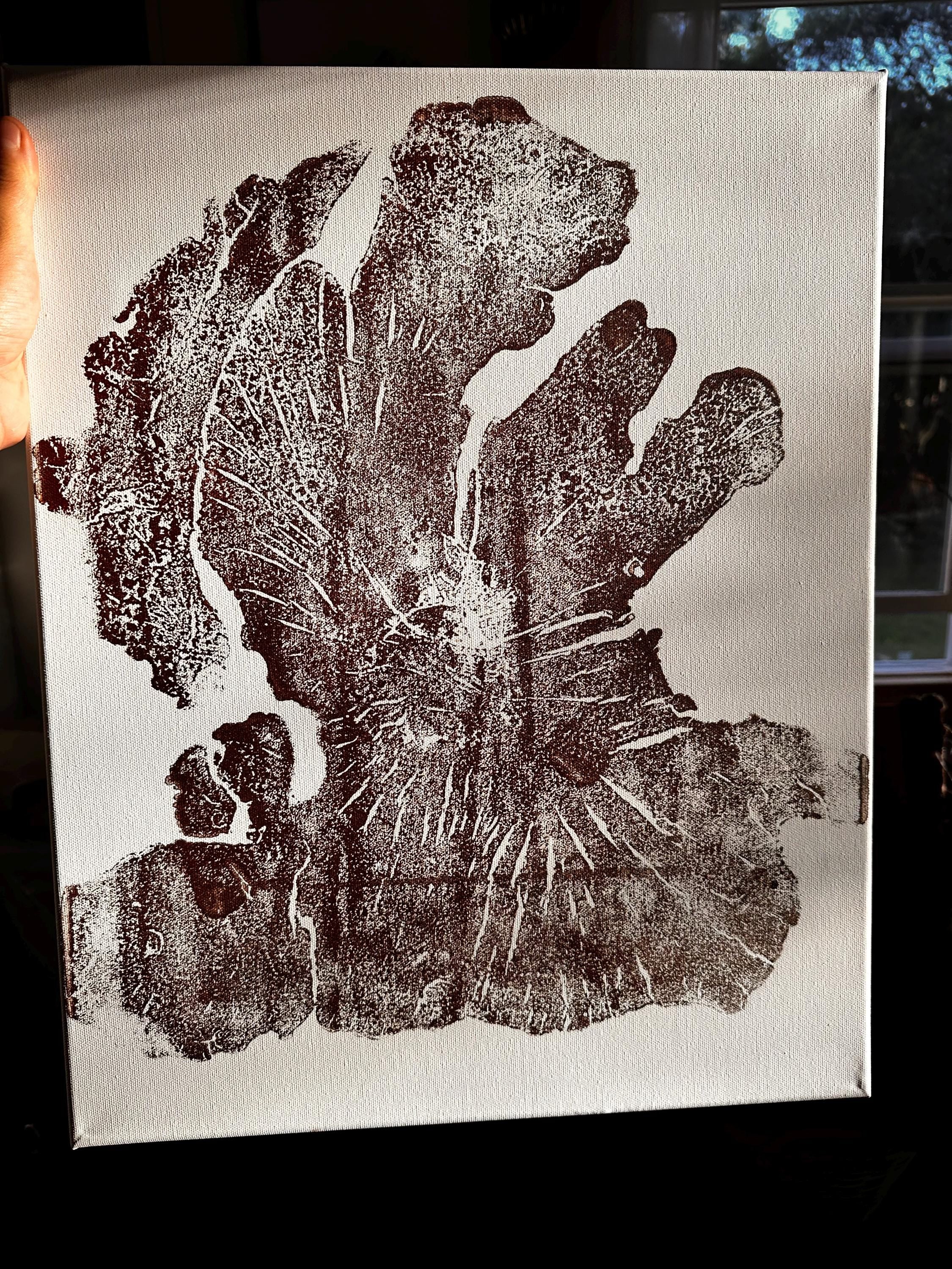 Handmade Olive Wood Tree Print on a Canvas 16x20
