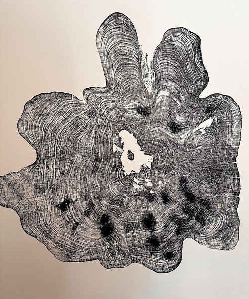 Handmade Big Monterey Cypress Tree Print Original on a Canvas 48x48