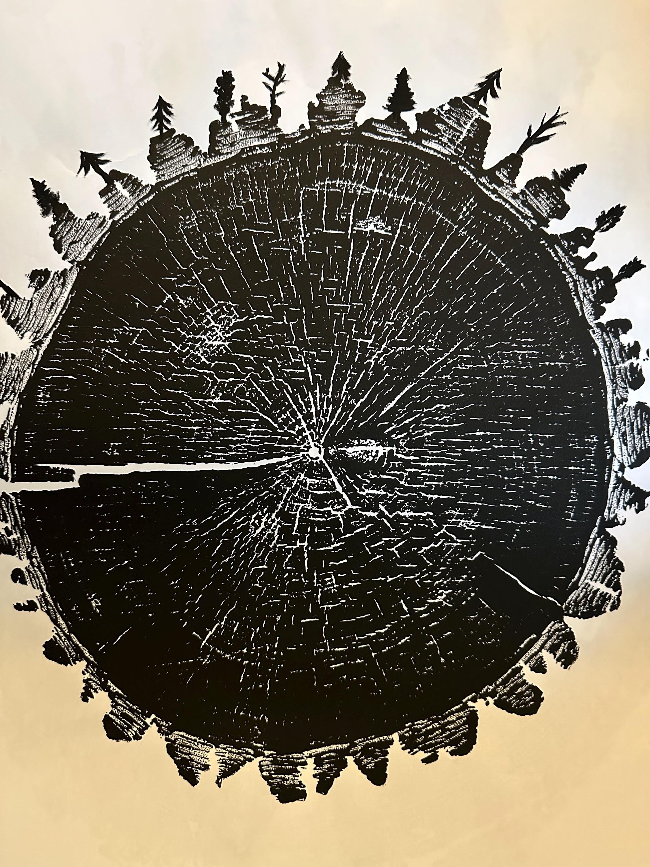 Handmade Walnut Tree Print 18x24 (Forest Themed)