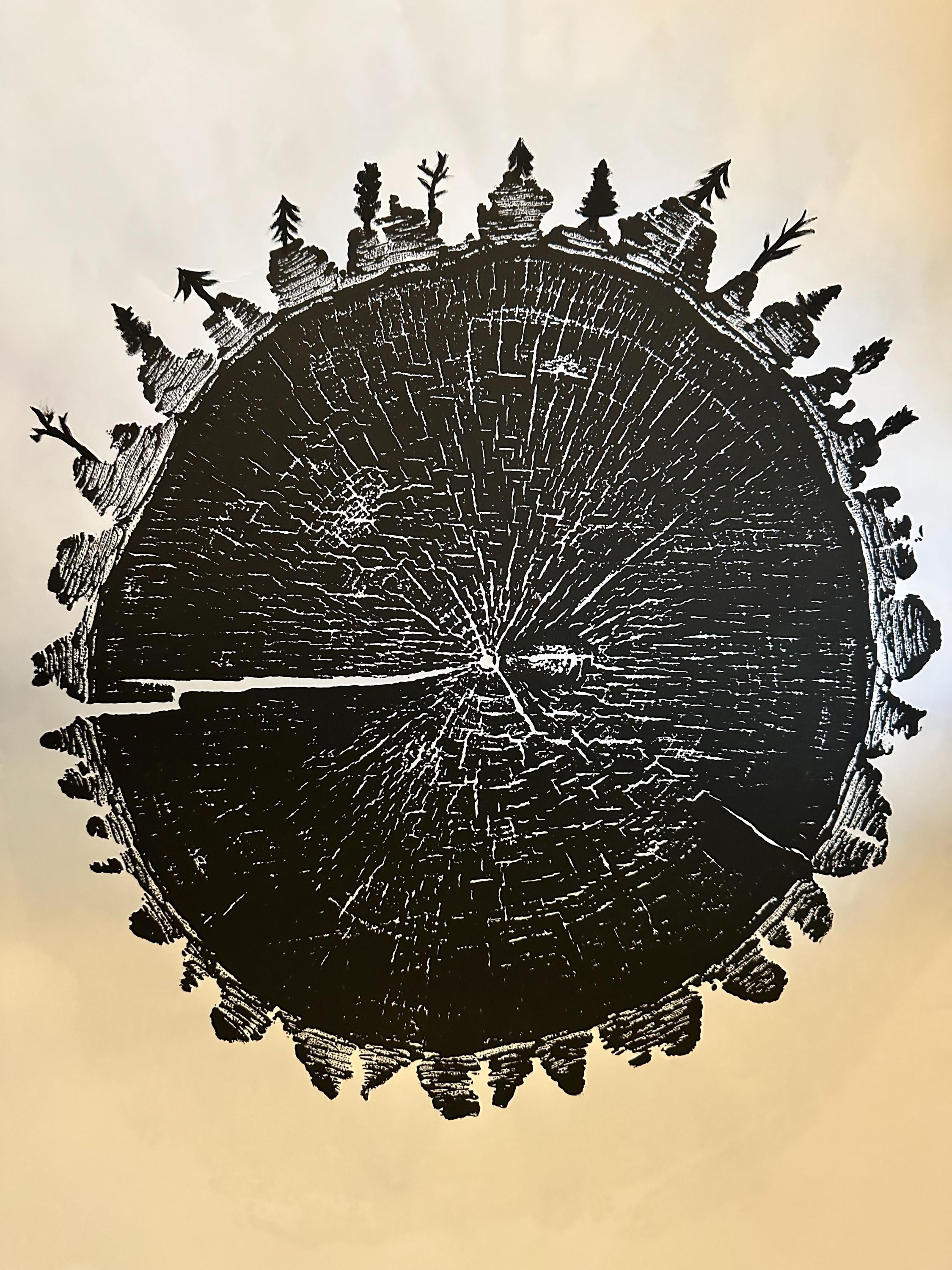Handmade Walnut Tree Print 18x24 (Forest Themed)