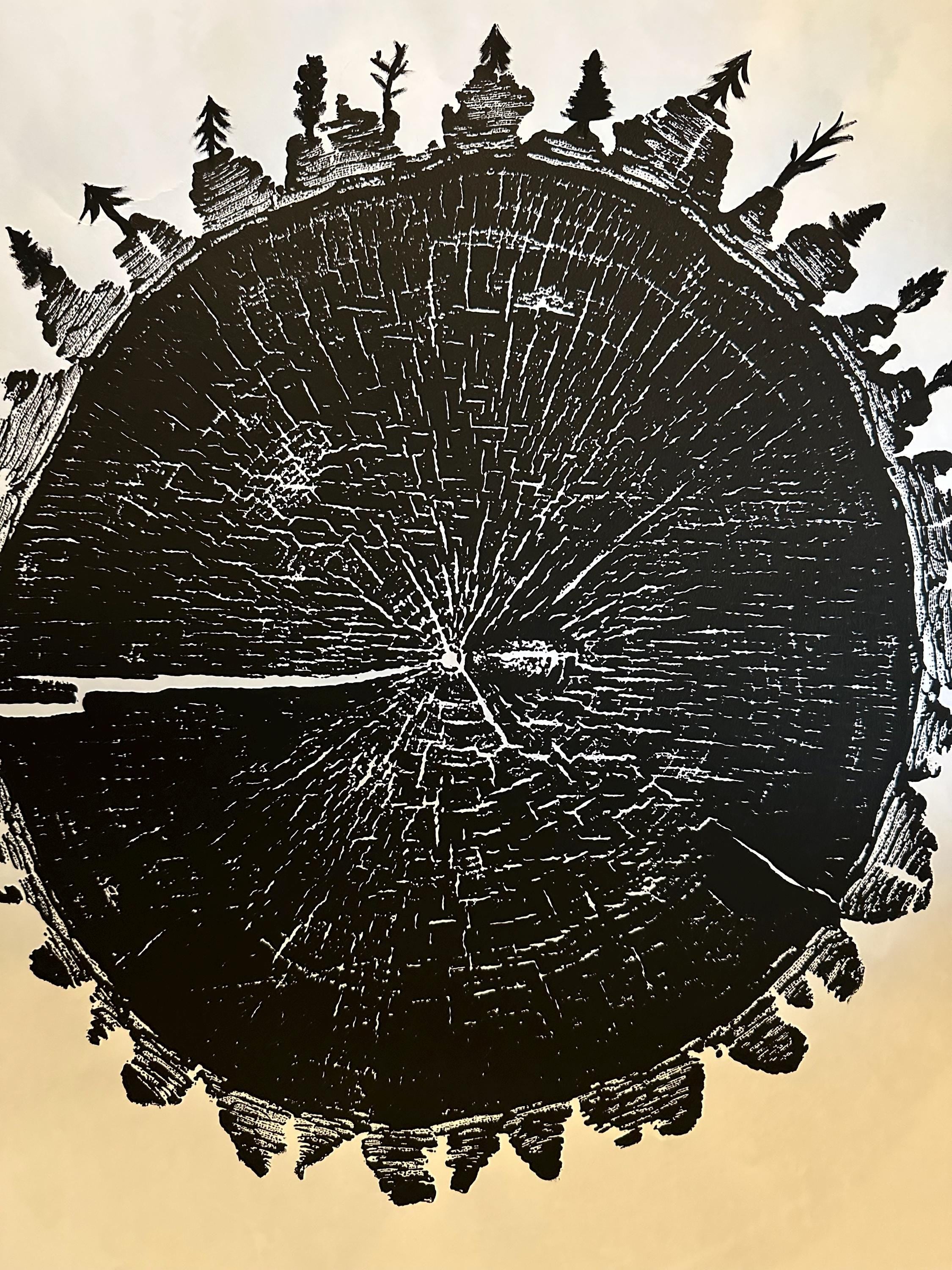 Handmade Walnut Tree Print 18x24 (Forest Themed)