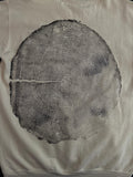 Handmade Redwood Sweatshirt, Tree Ring Art, Tan-Medium