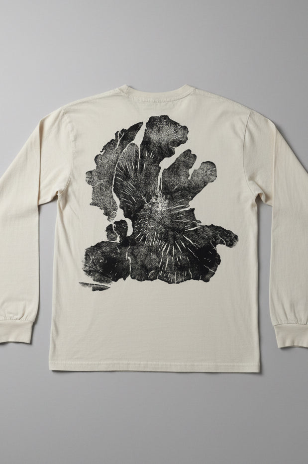 Handmade Olive Wood Long Sleeve, Tree Ring Art, Tan-Large