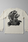 Handmade Olive Wood Long Sleeve, Tree Ring Art, Tan-Large