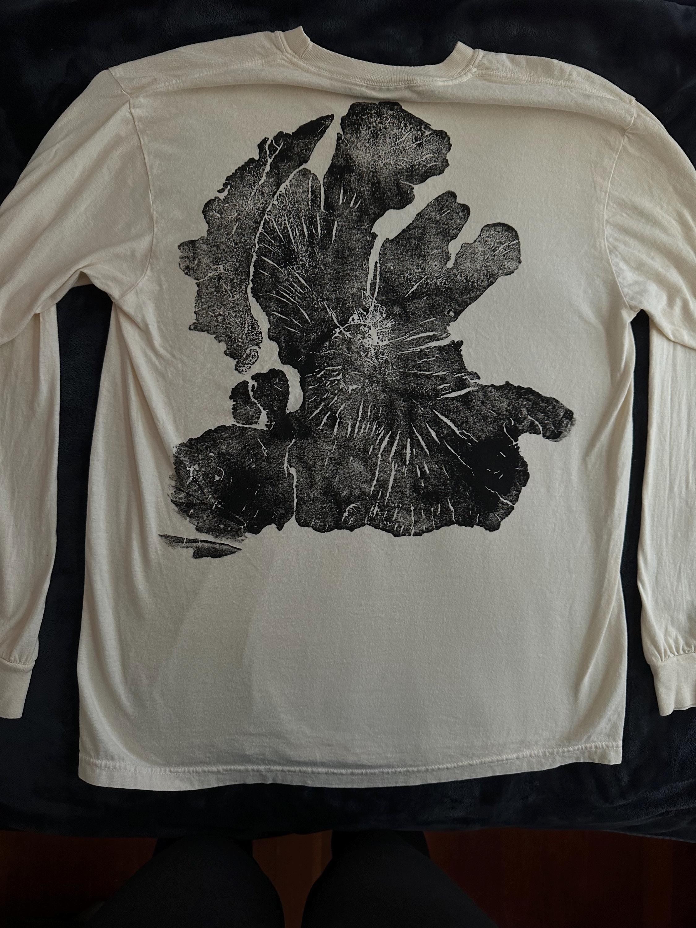 Handmade Olive Wood Long Sleeve, Tree Ring Art, Tan-Large